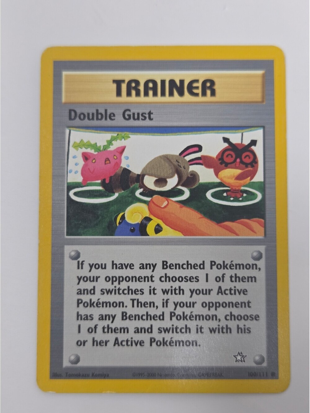 Pokémon Double Gust 100/111 2000 Neo Genesis Trainer Card Tomokazu Komiya